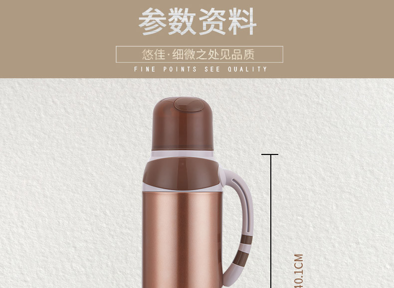 鼎盛/DING SHENG 9503彩色不锈钢保温瓶2.0L
