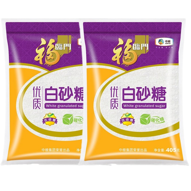 福临门 优质白砂糖家用调味品 405g*2袋装