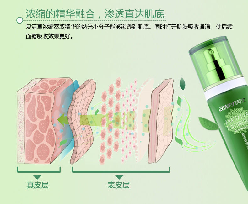 保湿精华乳液水润补水平衡肌肤复活草成分125ml