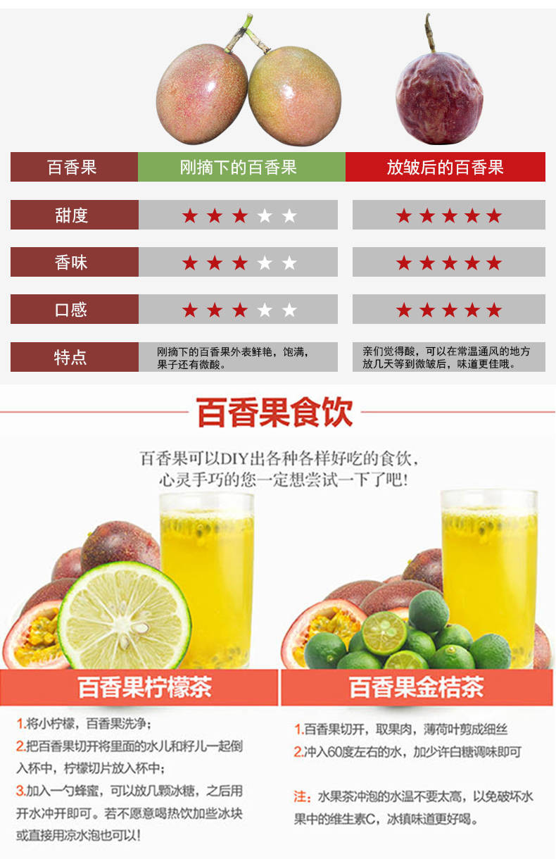 【精选大果】送开果器广西百香果精选大果新鲜水果酸甜多汁