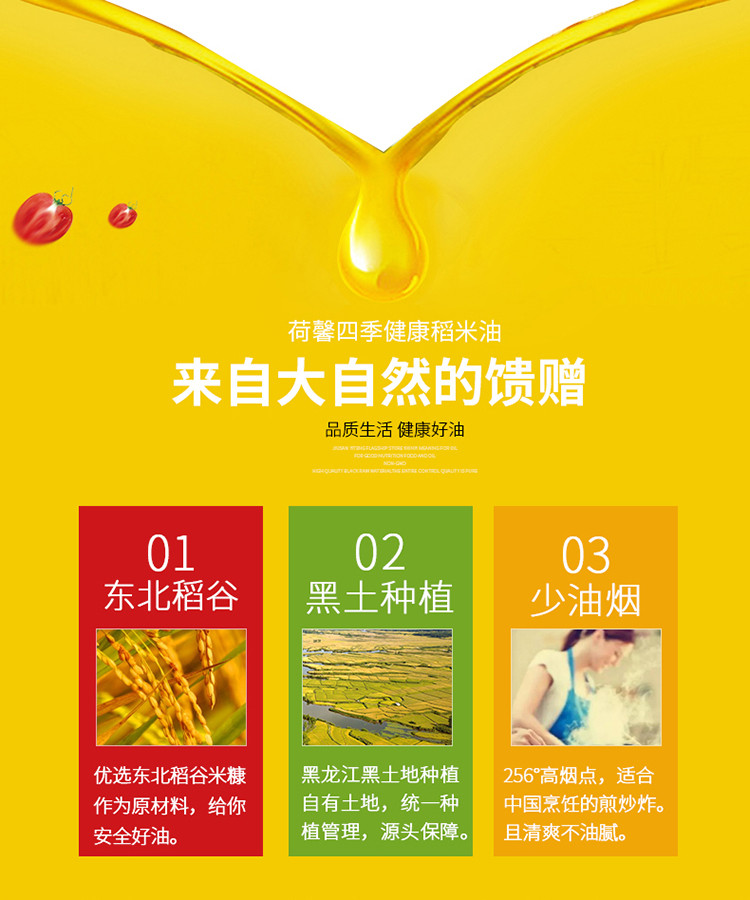 荷馨四季 稻米油食用油1.8升 【邮政快递】3.6斤重