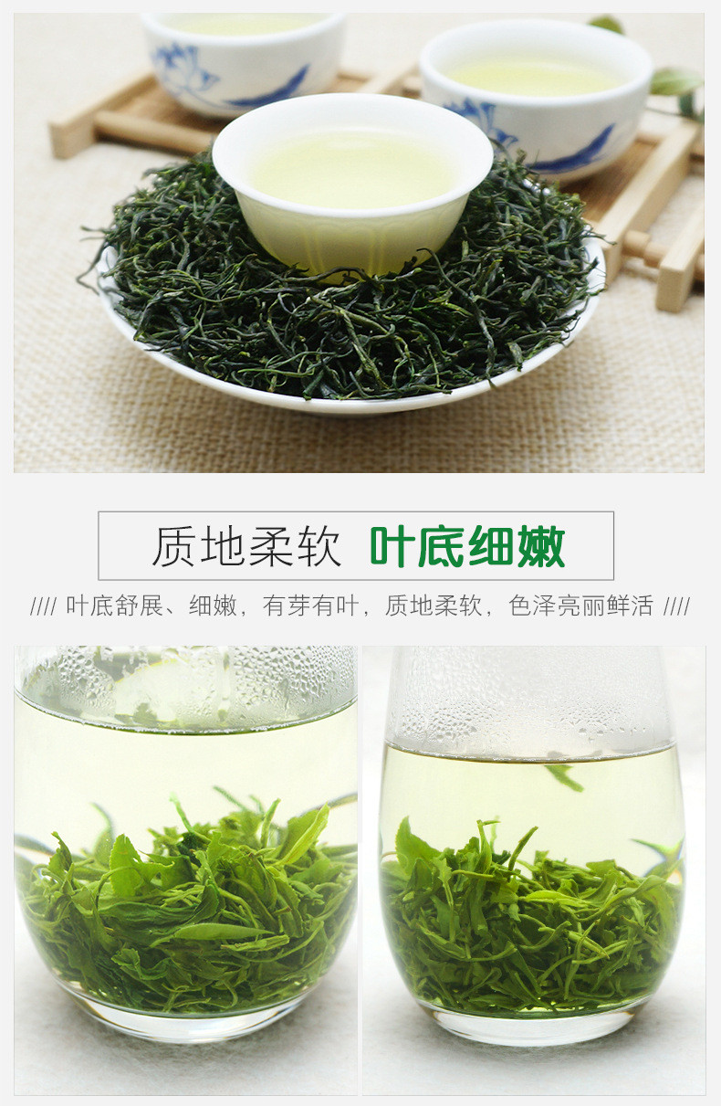 天王  新茶直条毛尖茶500g 明前云雾绿茶