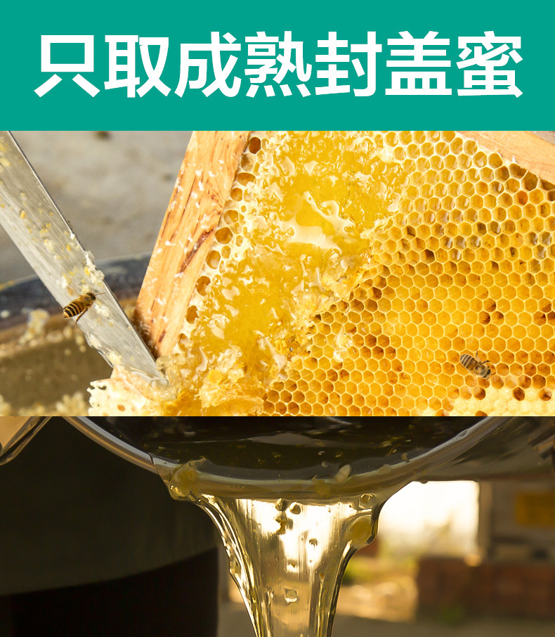 2022年新蜜天然蜂蜜400g玻璃瓶装0蔗糖0残留0添加