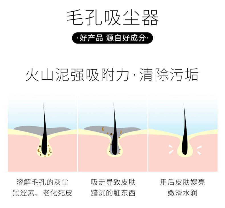 【零黑头】CYCY氨基酸火山泥浆面膜烟酰胺美白补水去黑头泥膜深层清洁学生女