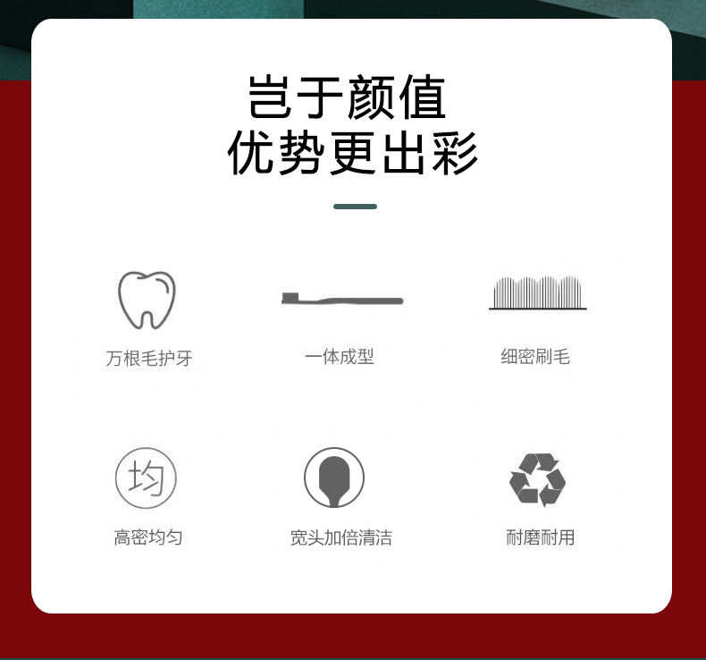 韩国版宽头软毛牙刷超细超软情侣孕妇月子家用纳米成人竹炭家庭装【博莱生活馆】