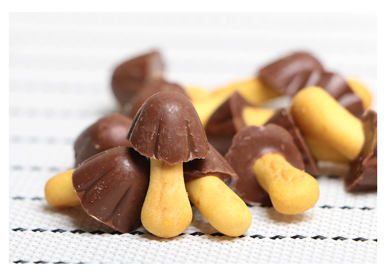 【领券立减3元】韩国进口食品好丽友巧克力蘑菇力形饼干50gx4盒儿童幼儿园分享小零食