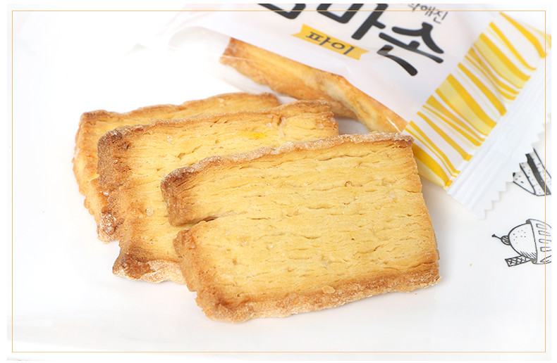 韩国进口食品乐天妈妈手派127gx2盒黄油味酥脆千层酥儿童网红零食小吃