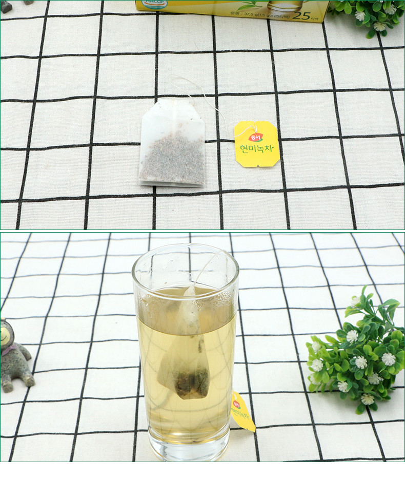 韩国进口东西牌米味绿茶37.5g*2盒独立包装冲泡茶办公室下午茶