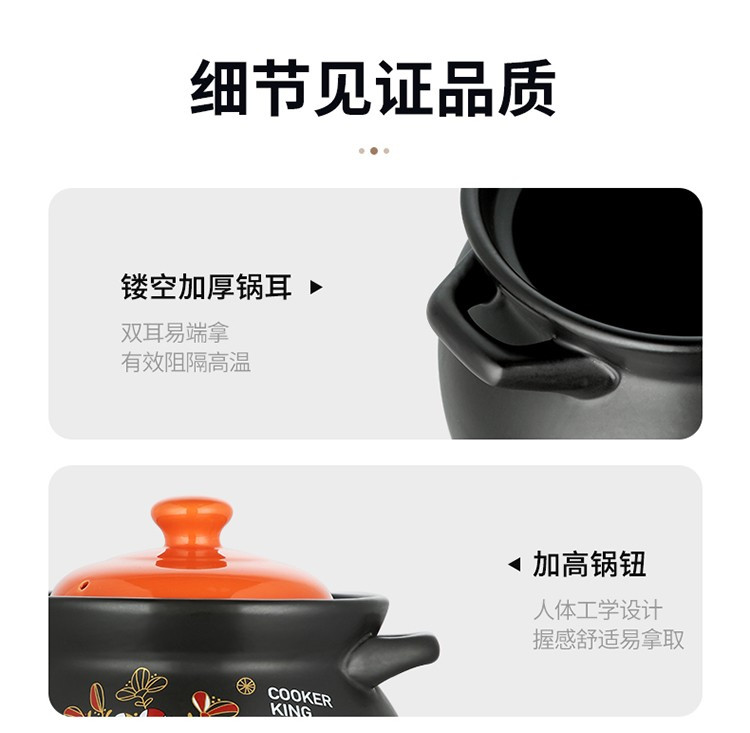  炊大皇陶瓷煲3.5L 鲜味煲养生家用煲汤