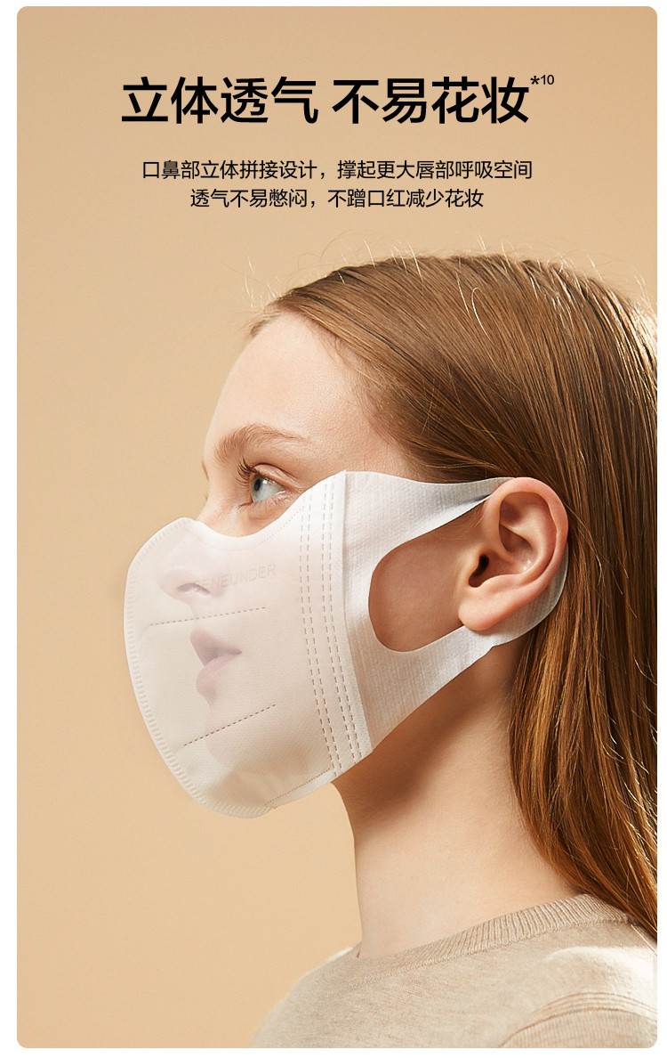  蕉下30只装一次性口罩3d立体男女细菌过滤95%防晒透气防尘熔喷布口罩
