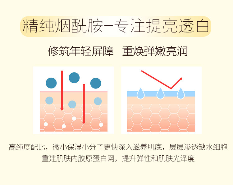 润小白W±W 水光弹润亮采紧致精华原液2ml*7支安瓶 男女鲜活润养 舒缓修护 弹嫩焕亮