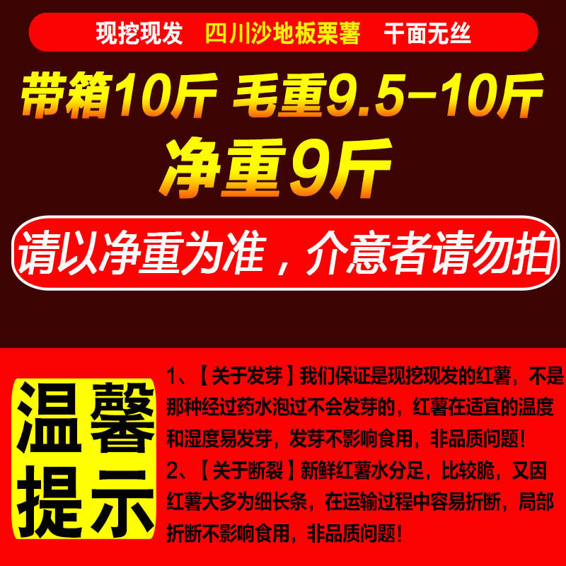 【粉面干甜】新鲜红薯板栗红薯10斤新鲜四川香薯现挖地瓜沙地白心蜜薯批发