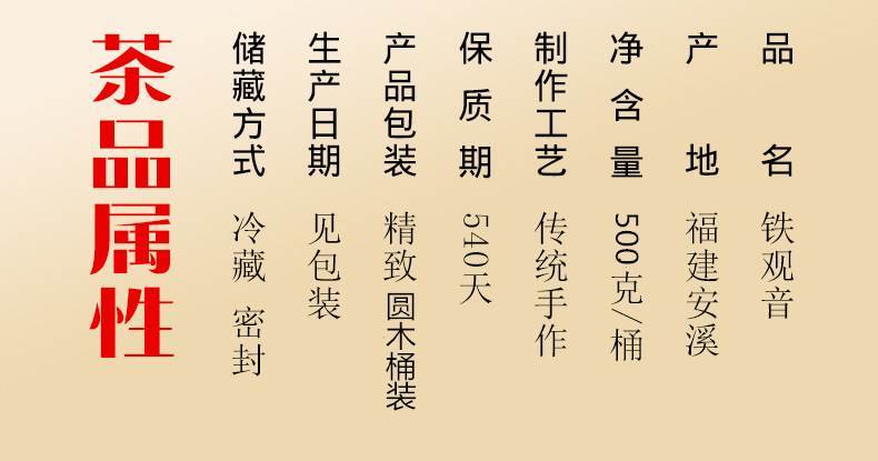 新茶送礼甄选安溪新茶叶铁观音浓香型兰花香一级礼盒装手工茶500g