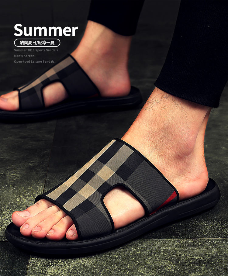拖鞋2020新款夏季外穿潮流沙滩凉鞋韩版个性防滑室外网红男士凉拖