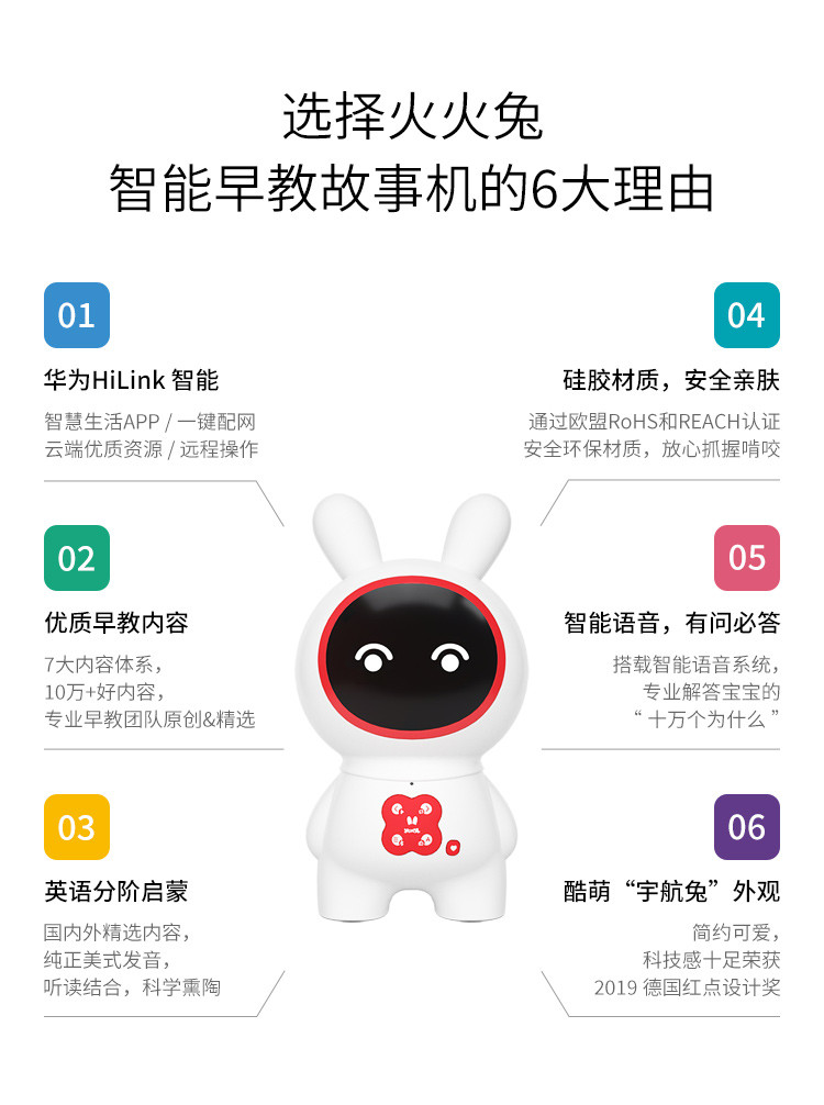 华为/HUAWEI HUAWEI HiLink生态产品 火火兔智能早教故事机 H1 红色