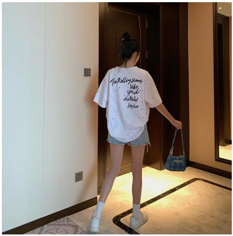 卓纪2020新款韩版设计感短袖T恤女夏季ins超火半袖宽松网红上衣服潮
