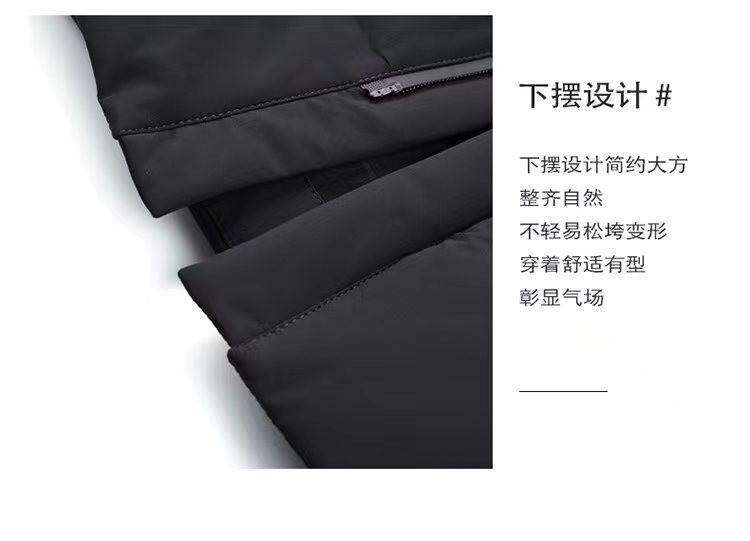  卓纪 男士冬装商务休闲白鸭绒外套保暖加厚中长款时尚连帽可拆卸羽绒服