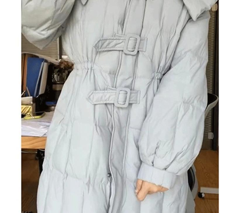 卓纪 羽绒服女2023年冬季新款韩版中长款海军领设计感洋气奶fuf
