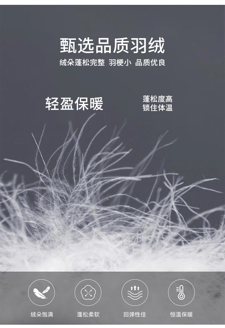  卓纪 羽绒服男女同款2024冬季新款新国标50绒保暖百搭情侣立领宽