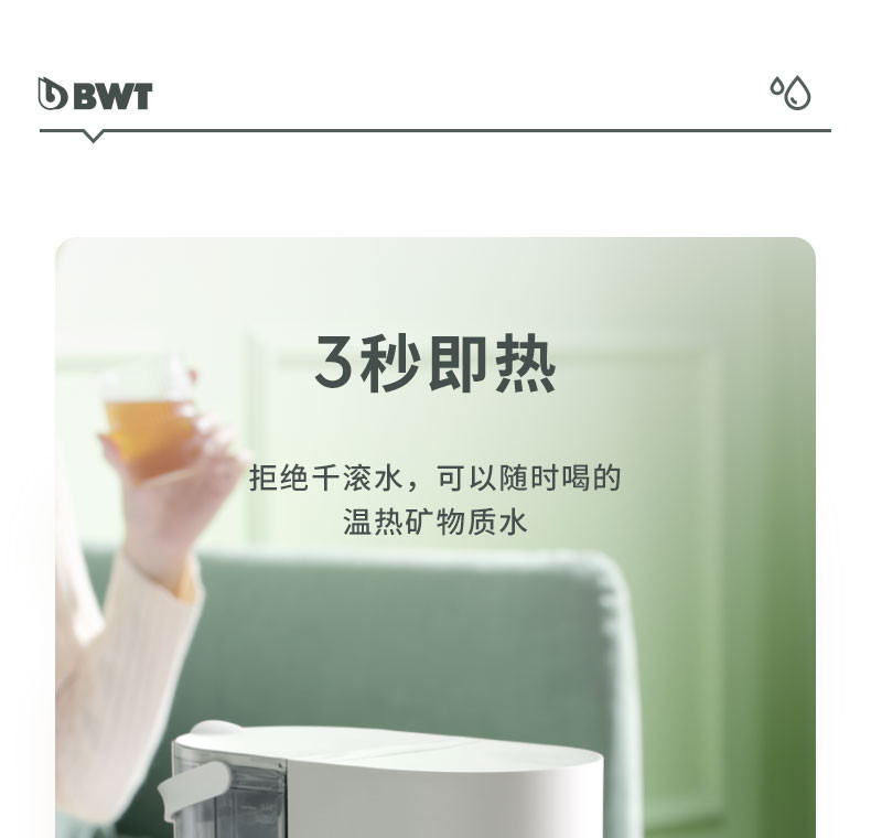 BWT 即热净饮机 海鸥系列WD20ACW 白色整机 标配锌加镁滤芯