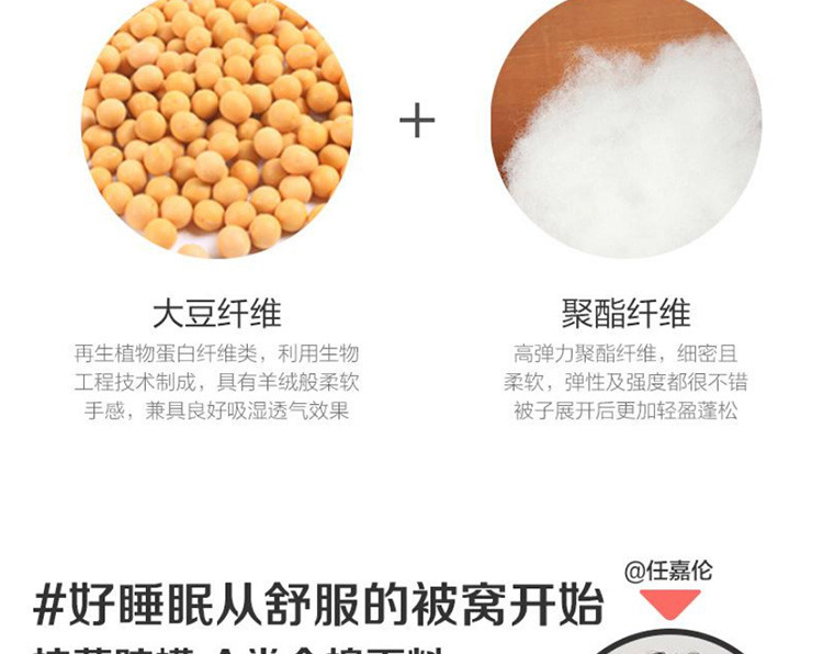 lovo  LOVO全棉抗菌防螨大豆春秋被