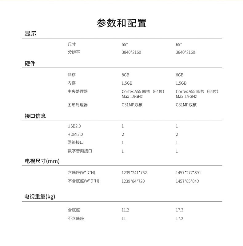 TCL电视 F8系列 4K超高清全面屏HDR 护眼防蓝光全场景AI人工智能手机语音网络平板超薄电视机