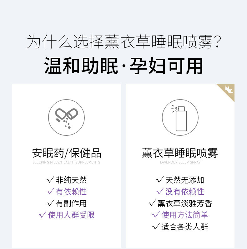 薰衣草睡眠喷雾 助眠喷雾改善失眠喷雾睡眠喷雾