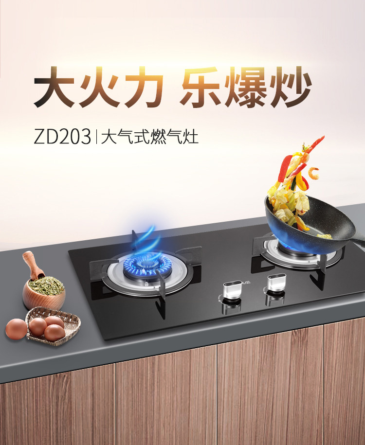 睿尚烟灶套餐EX206A+ZD203侧吸油烟机节能燃气灶组合