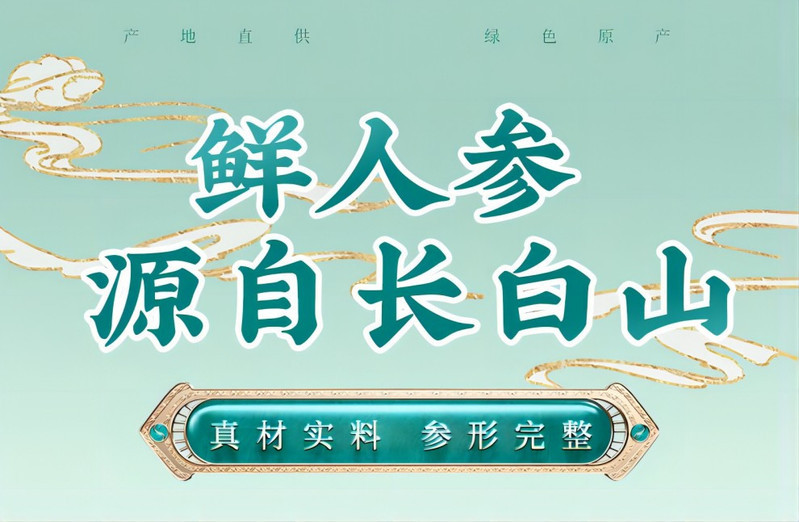 农家自产 新春佳赠 礼盒装长白山鲜人参趴货单只装（28-38g/支）