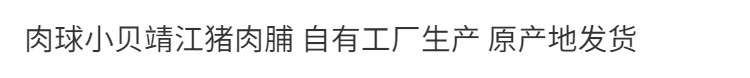 靖江猪肉脯1斤/500g肉类网红零食小吃的猪肉干100g休闲食品大礼包