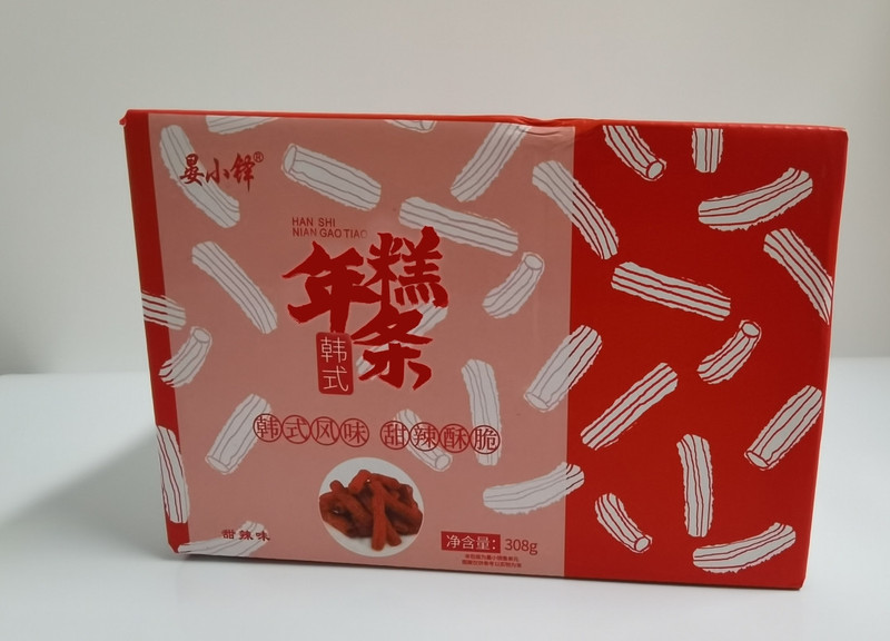 晏小铎 【领券减5元 晏小铎韩式炒年糕条308g箱】膨化甜辣酥脆锅巴打糕条空心脆网红零食