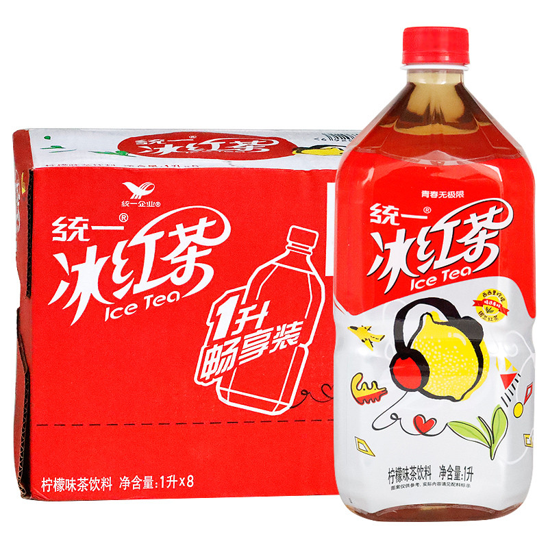 统一 红茶1L*8瓶整箱装茶饮料夏季休闲饮品饮料