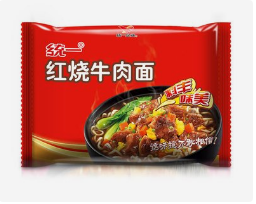 统一100 袋装 红烧牛肉面105克*24袋整箱方便面速食泡面