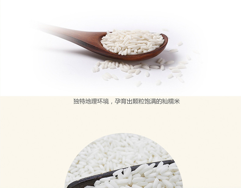 黄国粮业 籼糯米2斤真空包装家庭装 长糯米江米包粽子米杂粮米（500g*2包)