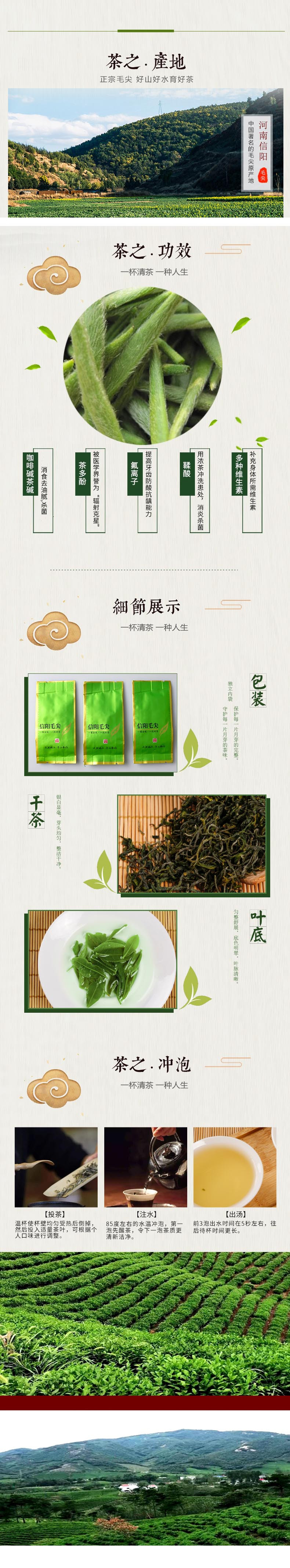 环湖春信阳毛尖手工茶叶试用装提神去油腻特级明前绿茶袋装浓香小包装茶叶