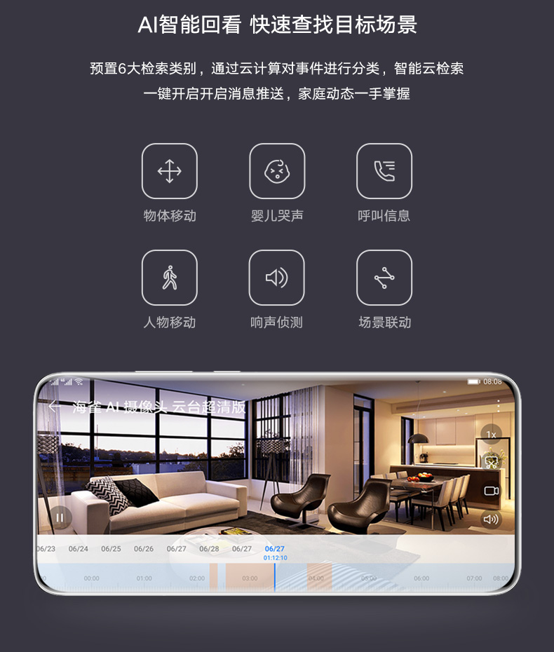 华为/HUAWEI 华为智选生态产品 海雀AI摄像头 云台超清版
