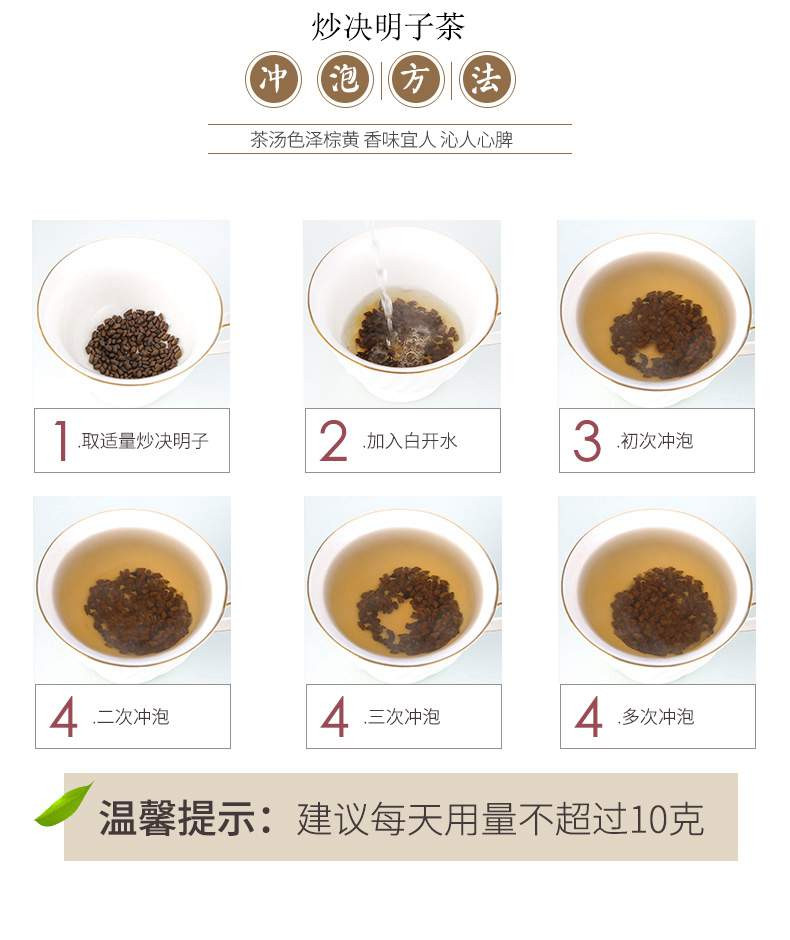 息县聚发源决明子200g/罐可搭菊花茶枸杞子泡茶可装决明子枕头