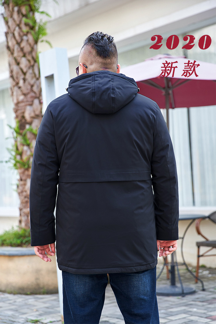 男士加肥加大羽绒服黑色xl