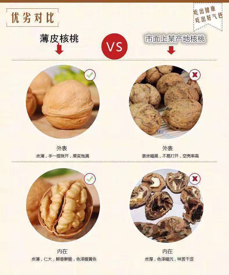 【新疆特产】薄皮核桃阿克苏孕妇零食新货原味核桃批发