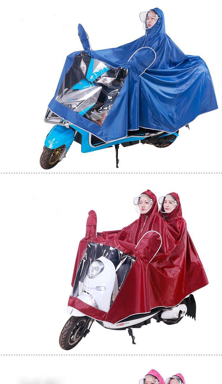 【雨衣电动车摩托车雨披】电瓶车加大单人双人雨衣加厚成人骑行男女士