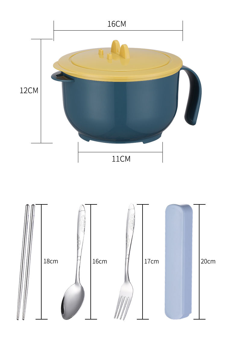 【饭盒不锈钢泡面】碗带盖大号饭碗筷装学生女宿舍方便面碗成人快餐杯