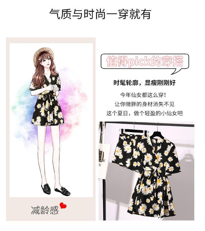 【辣妈哺乳衣服】哺乳衣外出套装夏季时尚辣妈款大码小雏菊连衣裙女装喂奶期衣服潮