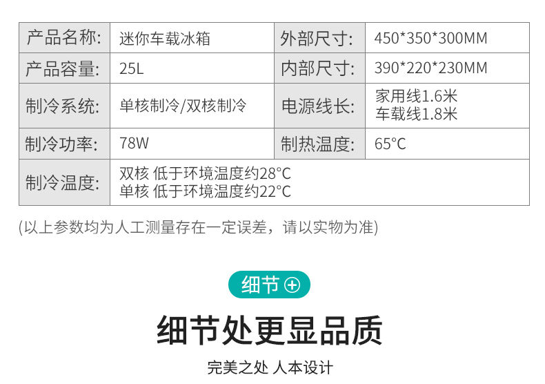 20L25L迷你小冰箱小型家用学生宿舍车家两用单人租房用车载冷藏箱