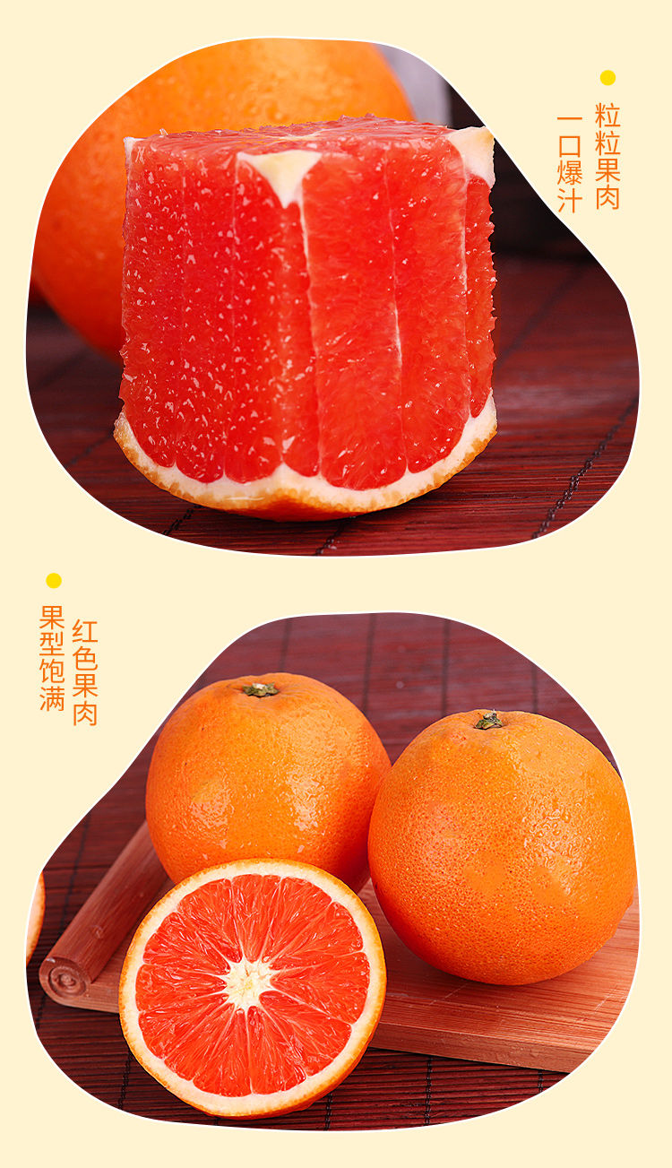 【橙中贵族】秭归血橙中华红肉脐橙新鲜橙子5/3/9斤单果100-300g