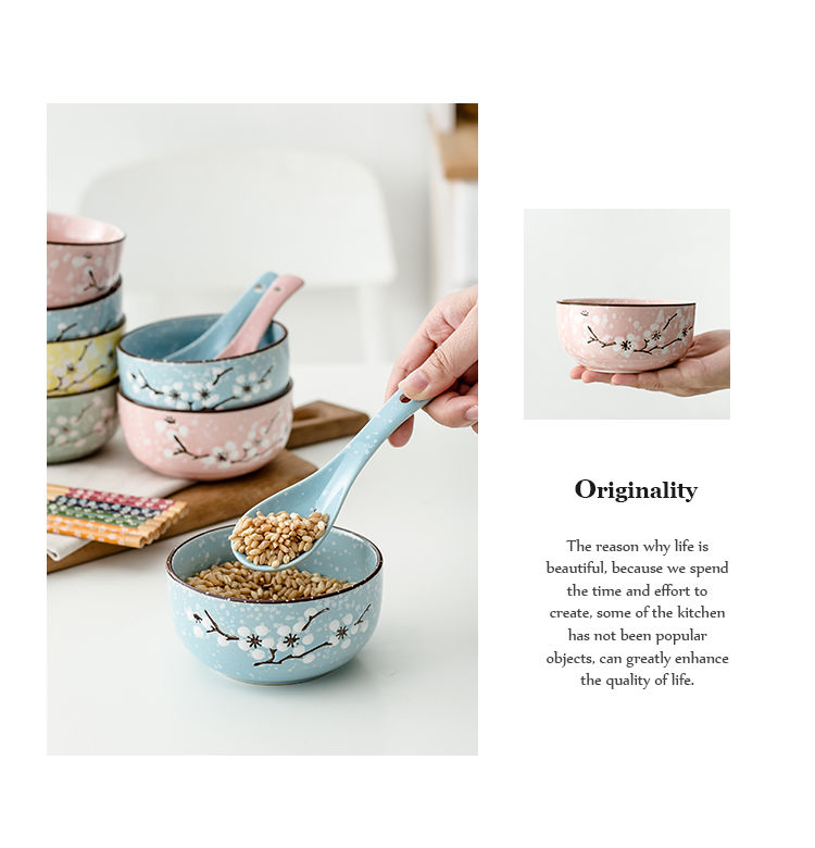 碗筷套装陶瓷碗饭碗家用瓷碗创意吃饭碗小碗碗碟套装日式餐具