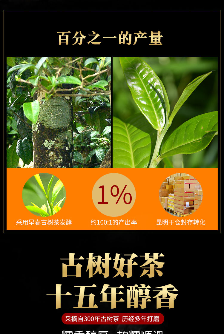 十五年窖藏糯米香茶化石碎银子云南老普洱茶熟茶陈年古树正品