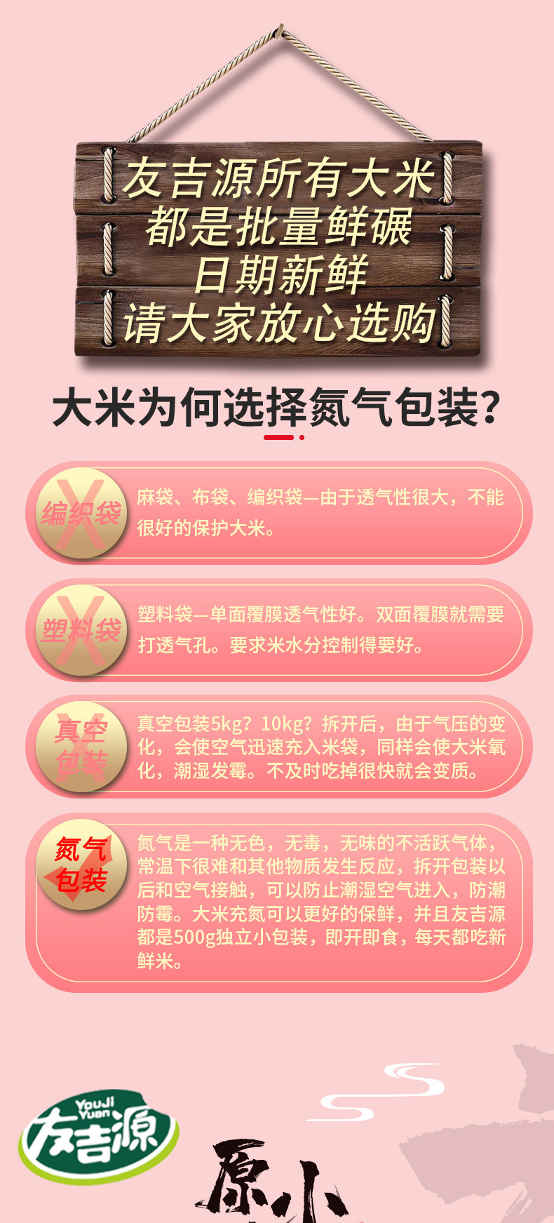 【充氮保鲜米】友吉源东北大米新米原种小町王农家粳米寿司珍珠圆粒10斤包邮独立包装