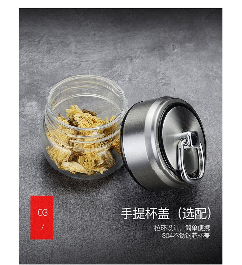 沽咚小茗 塑玻泡茶杯茶水分离加厚双层玻璃随手杯隔热防摔过滤男女水杯 大容量商务办公车载便携水杯