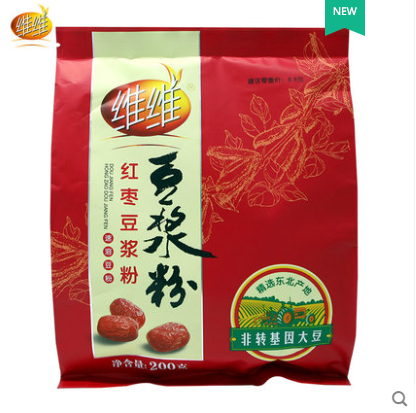 红枣味豆浆粉200g 非转基因大豆健康食品 速溶冲调饮品