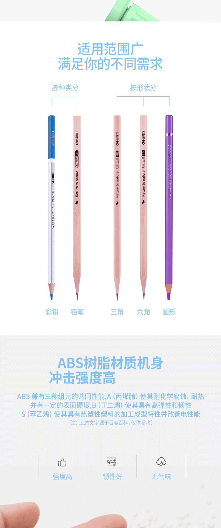 得力/deli 71154自动进笔削笔机手摇儿童削笔器学生清新可爱铅笔削笔刀